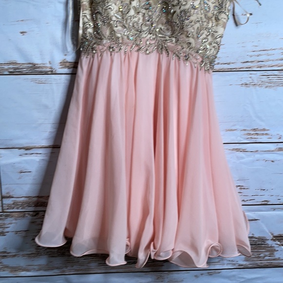 Pink Rhinestone Formal Dress - Picture 4 of 4